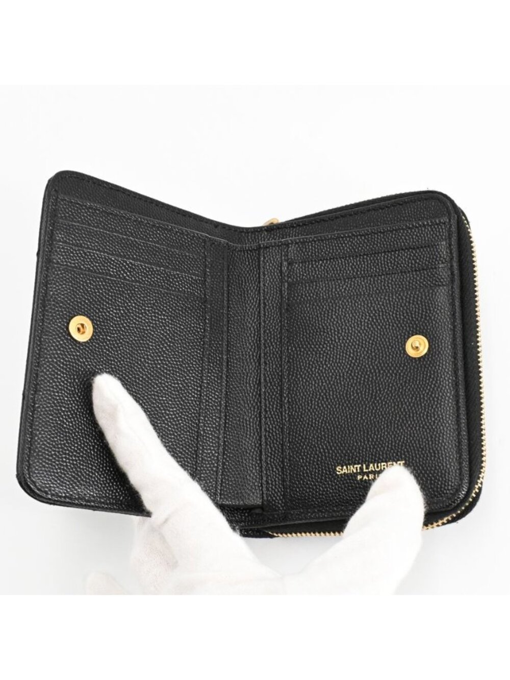 Saint Laurent Compact Wallet Zip Around - Picture 4 of 10